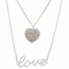 Lux Accessories Valentines Day Iced Out Pendant Valentines Day Necklace Set (2 PC). - CC11WNX33GR