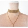 Karen Accessories Gothic Chain Choker Long Pendant Necklace Vintage Crystal Choker Necklace - gold - CI17Z5CDW5A
