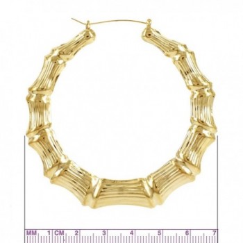 Hollow Casting Bamboo Earrings Inches in Women's Hoop Earrings
