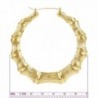 Hollow Casting Bamboo Earrings Inches in Women's Hoop Earrings