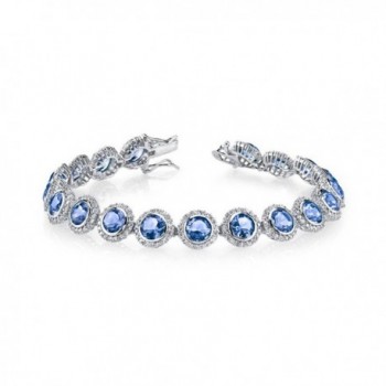 Sterling Silver Zirconia Bracelet Tanzanite