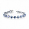 Sterling Silver Zirconia Bracelet Tanzanite