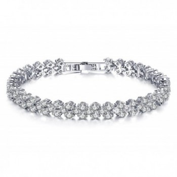 Geerier Rhinestone Bracelet Elegant Crystal Family Sister Bracelets for Women - silver 1 - CF187ET8WY5