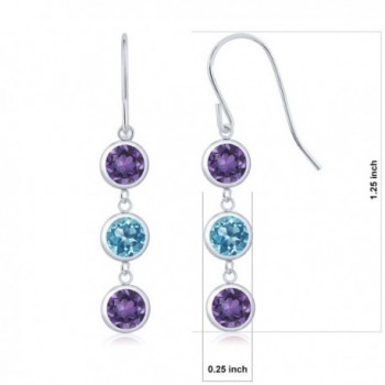 Purple Amethyst Sterling Stone Earrings