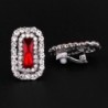 Rhinestone Crystal Earrings Wedding Accessories in Women's Clip-Ons Earrings