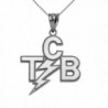 Taking Care of Business In A Flash (TCB) Sterling Silver Pendant Necklace- 22" - CJ186OTA604