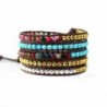 Leather Bracelet Synthetic Turquoise Mixed Colorful in Women's Wrap Bracelets