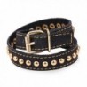 U7 Women Men Star Design Soft Denim Wrap Bracelet Belt Buckle Bracelets - Pushpin Black - CR12H2TYR3T
