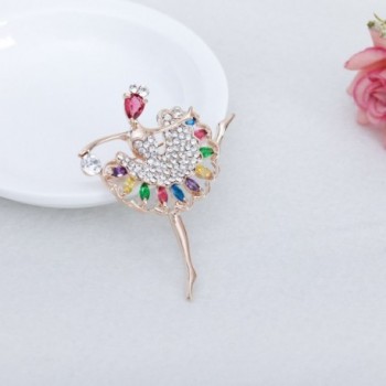 Elegant Jewelry Gold tone Ballerina Brooches