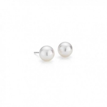 White Faux Pearl Ball Earrings Studs In 4MM 6MM 8MM 12MM - CN12O7EL81L