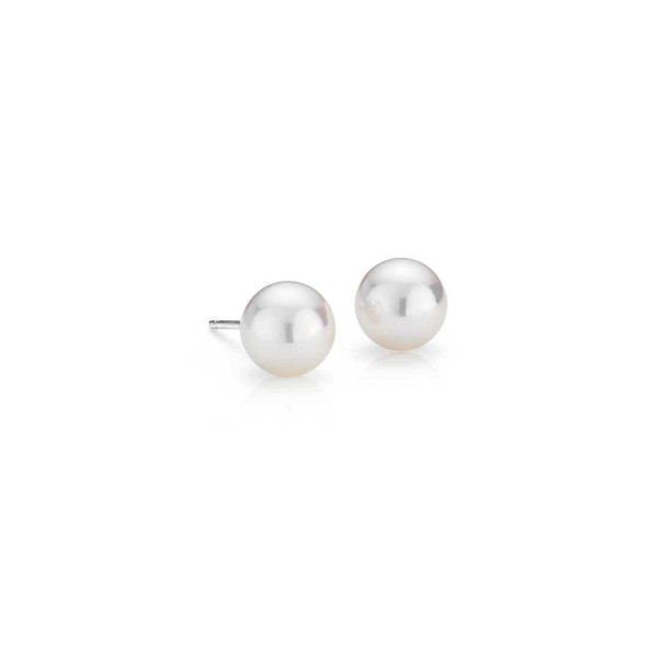 White Faux Pearl Ball Earrings Studs In 4MM 6MM 8MM 12MM - CN12O7EL81L