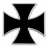 PinMart's Black Iron Cross Biker Enamel Lapel Pin - CB11PACAQ6V