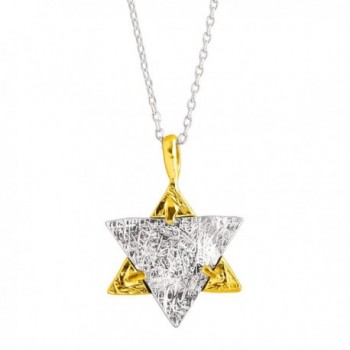 Silpada 'Reversible Star of David' Sterling Silver and 14K Gold over Brass Necklace- 18+2" Extender - CV12O4WYNXY
