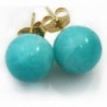 Peruvian Amazonite Stud Earrings Quality Yellow