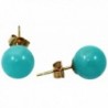 Peruvian Amazonite Stud Earrings Quality Yellow in Women's Stud Earrings