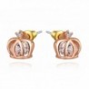 Hotsale 18k Gold Plated Austrian Swarovski Crystal Zircon Crown Stud Earrings for Wedding E315 - C411SULJ0JZ