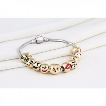 Faces Emoticon Charms Bracelet Interchangeable