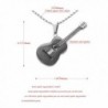womens stainless necklace guitar pendant