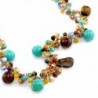 Stone Crystal Cluster Necklace inches