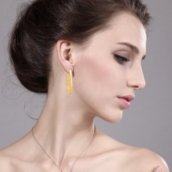Inches Stainless Yellow Earrings Desgin in Women's Hoop Earrings