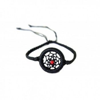 Exoticdream Black Dream Catcher Macrame Bracelet Hemp Handmade Hippie Hobo - CU1264FD6I9