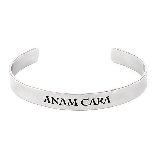 Stainless Steel Anam Cara Soul Friend Poesy Friendship Bracelet- Women's - CV11FMK999X
