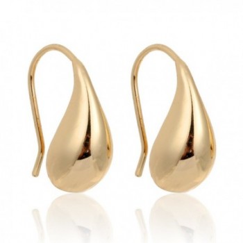 Windshow 18K Gold Plated Small Pear Fish Hook Drop Dangle Earrings for Women Girls - Yellow - CJ12FRTQRCZ