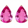 Pear Shape Stud Earrings In 14K Rose Gold Over Sterling Silver (1 Ct) - Simulated ruby - CC185SCC9XE