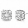 GULICX Eye-catching White Cubic Zirconia rhinestone Vogue Stud white gold Tone earrings - CY11YPY49AF