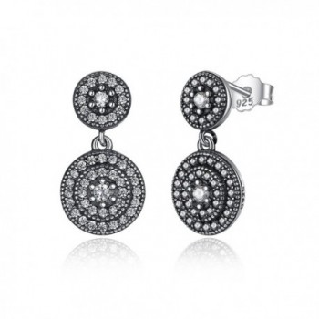 BAMOER 925 Sterling Silver Elegance Drop Stud Earrings - CE12INF9W1X