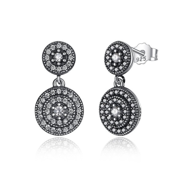 BAMOER 925 Sterling Silver Elegance Drop Stud Earrings - CE12INF9W1X