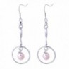 Classic Pearl Teardrop Sterling Silver Long Drop Dangle Earrings Natural Lustrous - Pink - CP129GTQP51