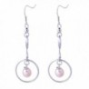 Classic Pearl Teardrop Sterling Silver Long Drop Dangle Earrings Natural Lustrous - Pink - CP129GTQP51