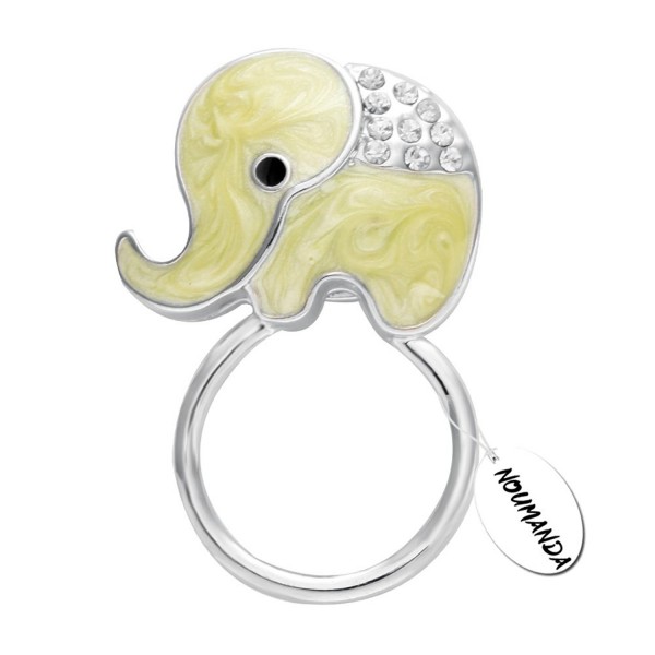 NOUMANDA Magnetic Glass Crystal Elephant Eyeglass Holder&Brooch - CU12IU7VGLD