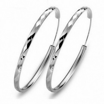 Silver Masters 925 Sterling Silver Hoop Earrings - C612JIF30ZL