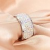 MASOP Fashion Rings Zirconia Silver in Women's Band Rings