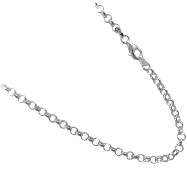 4mm Rolo Chain .925 Italian Sterling Silver Necklace. 16-18-20-22-24-30 Inches Available - C311XMJRHAN