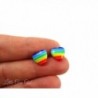 Rainbow Earrings Surgical Stainless Sensitive in Women's Stud Earrings