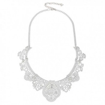 EXCEED Vintage Statement Filigree Necklace - Necklace / Silver - CO12JUCLKZJ