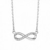 F ZENI Necklace Sterling Pendant Infinity - White Gold - CY1809N8N9A