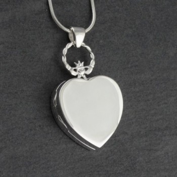 Sterling Silver Claddagh Locket Necklace