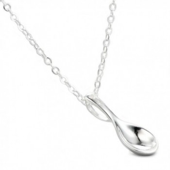 Helen de Lete Exquiste Love Hearts Spoon Sterling Silver Choker Necklace - C612F7WNBMB