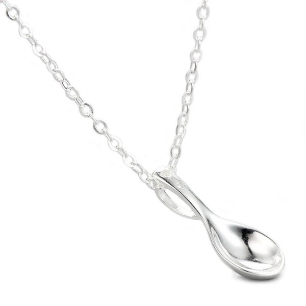 Helen de Lete Exquiste Love Hearts Spoon Sterling Silver Choker Necklace - C612F7WNBMB