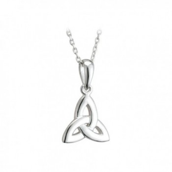 Trinity Knot Necklace Sterling Silver Irish Made - C4114U1IYFP
