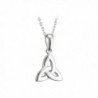 Trinity Knot Necklace Sterling Silver Irish Made - C4114U1IYFP