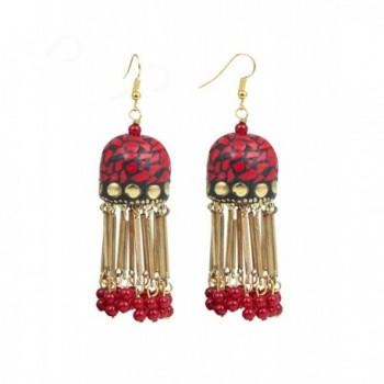 Sansar India Tibetan Tassel Earrings