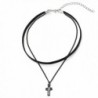 Ladies Womens Two Rows Necklace Pendant in Women's Choker Necklaces