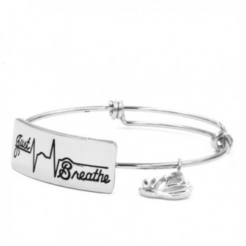 Inspirational Bracelet Engraved Breathe Jewelry