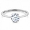 White Engagement Promise Created Sapphire