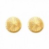 Gold Shiny Faceted Half Earrings
